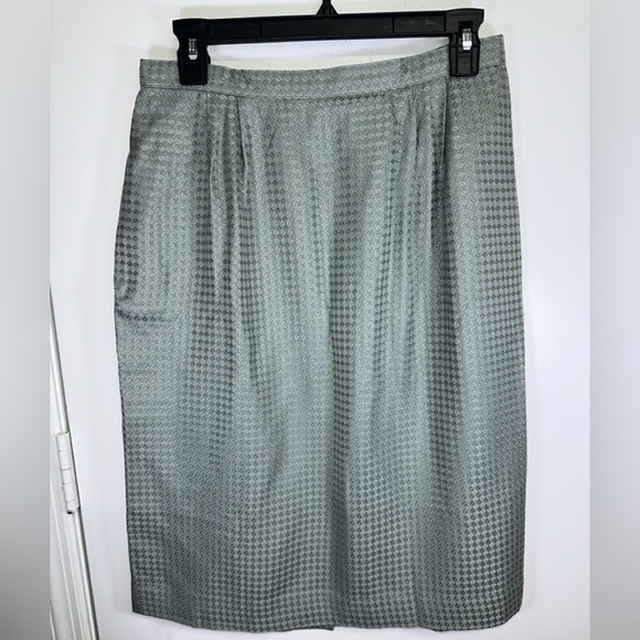 VINTAGE 90s Kasper Petite Plaid Blazer and Skirt Set - Picture 13 of 16